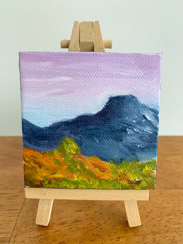 Pedernal Mountain New Mexico Landscape  - 3x3 Tiny Art - april bern photography
