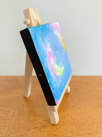 Mini Galaxy Abstract Painting - 3x3 Tiny Art - april bern photography