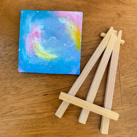 Mini Galaxy Abstract Painting - 3x3 Tiny Art - april bern photography