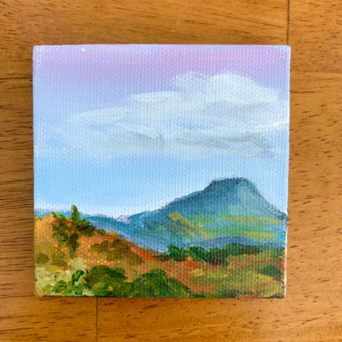 Taos New Mexico Landscape  - 3x3 Tiny Art