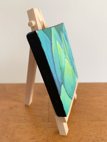 Tiny Agave Original Oil Painting - 3x3 Tiny Art - april bern photography