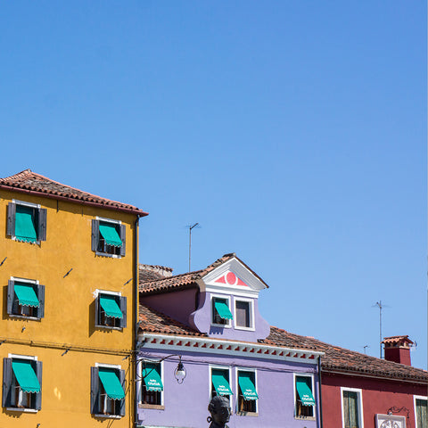 Travel Photography, Burano Buildings Fine Art Photography