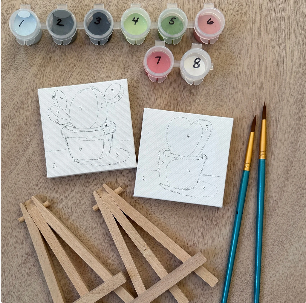 DIY Mini Succulent Cactus Paint By Number Kit