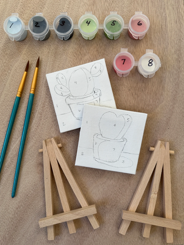 DIY Mini Succulent Cactus Paint By Number Kit