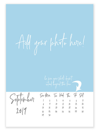 5x7 2019 Desk Calendar Template - DIY Calendar, Instant Download - april bern art & photography