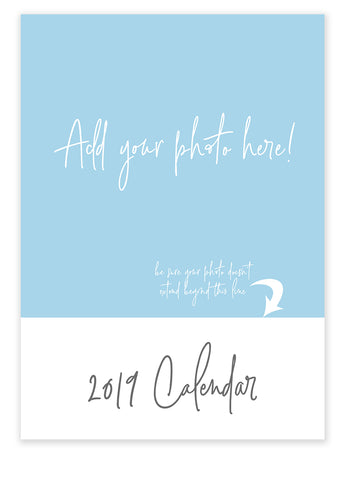 5x7 2019 Desk Calendar Template - DIY Calendar, Instant Download - april bern art & photography