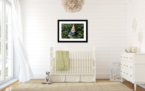 Whimsical Art - Garden Gnome Fine Art Print - april bern art & photography