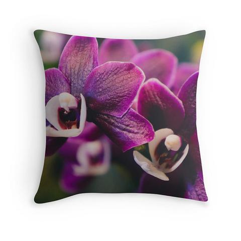 Orchid Throw Pillow - april bern photography