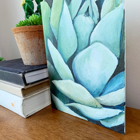 9x6 Southwest Agave Oil Painting on Canvas Panel - Ready to Frame Art - april bern photography
