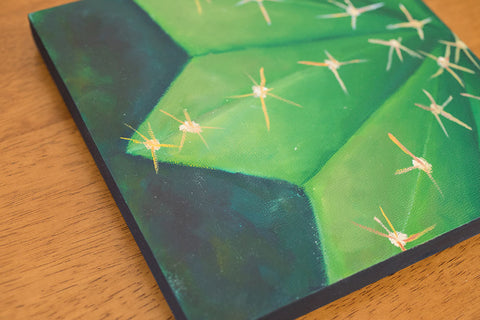 Cactus Original Oil Painting - 8x8 inch Original Oil Painting - april bern art & photography