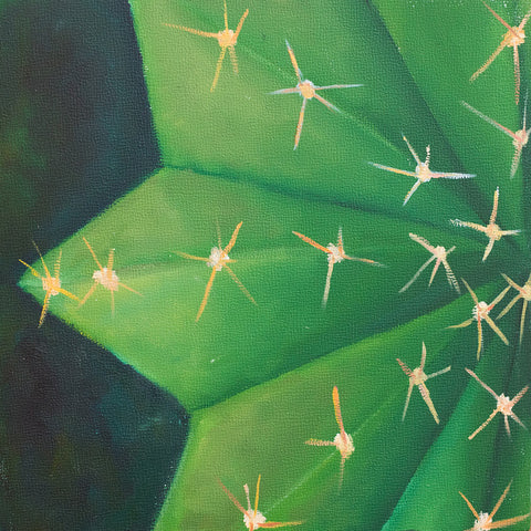 Cactus Original Oil Painting - 8x8 inch Original Oil Painting - april bern art & photography