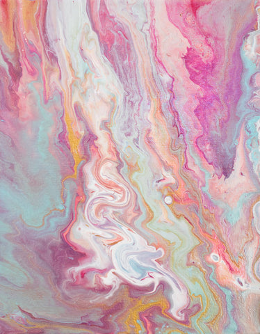 Abstract Cloud Painting - 8x10 Pink Clouds Abstract Art - april bern art & photography