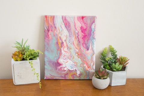 Abstract Cloud Painting - 8x10 Pink Clouds Abstract Art - april bern art & photography