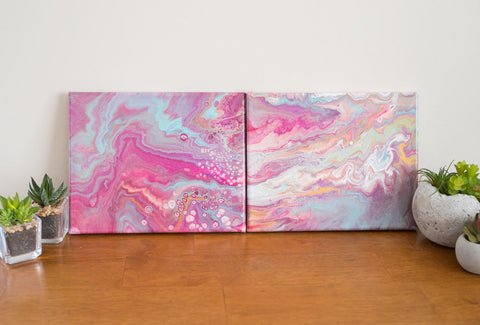 Abstract Cloud Painting - 8x10 Pink Clouds Abstract Art - april bern art & photography