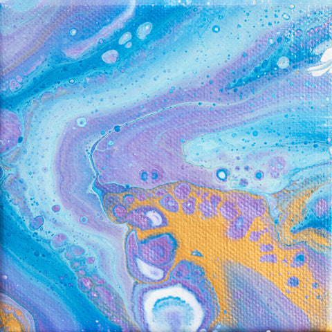 Purple Nebula Painting - 4x4 Abstract Art - april bern art & photography