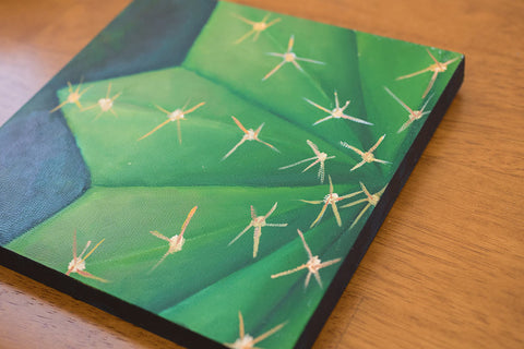 Cactus Original Oil Painting - 8x8 inch Original Oil Painting - april bern art & photography