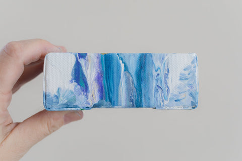 Small Blue Ocean Abstract Painting - 4x4 Abstract Art - april bern art & photography