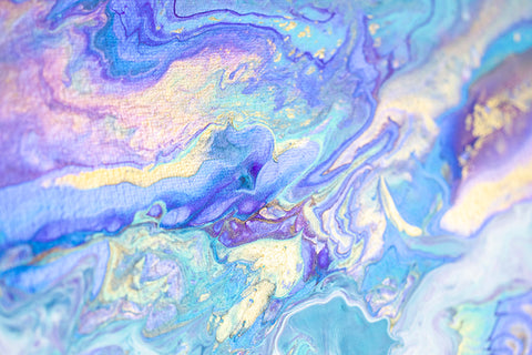 Colorful Galaxy Abstract Art - 12x12 Acrylic Painting - april bern art & photography