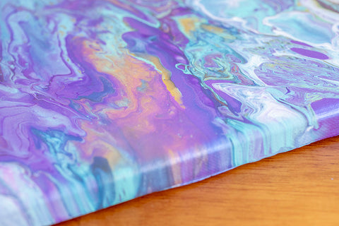 Colorful Galaxy Abstract Art - 12x12 Acrylic Painting - april bern art & photography