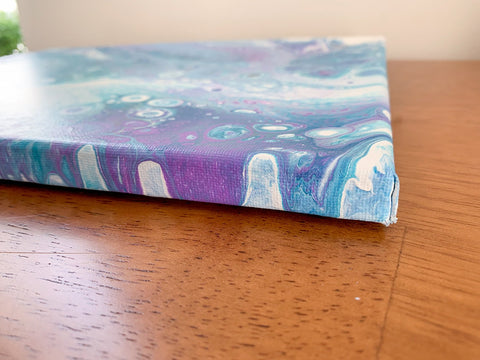 Saltwater Blue Abstract Painting - 11x14 Abstract Art - april bern photography