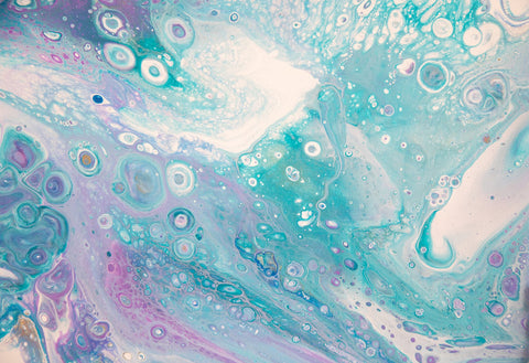 Saltwater Blue Abstract Painting - 11x14 Abstract Art - april bern photography