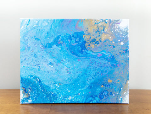 Blue Ocean and Sand Abstract Art - 11x14 Abstract Art - april bern photography