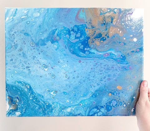 Blue Ocean and Sand Abstract Art - 11x14 Abstract Art - april bern photography