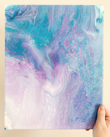 Purple and Blue Abstract - 11x14 Abstract Painting - april bern photography