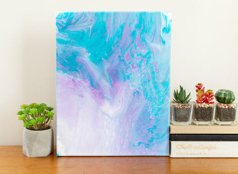 Purple and Blue Abstract - 11x14 Abstract Painting - april bern photography