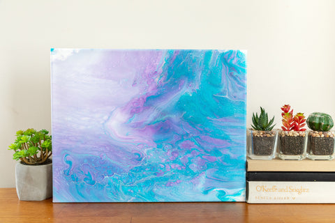 Purple and Blue Abstract - 11x14 Abstract Painting - april bern photography