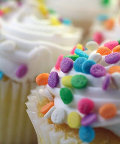 Cupcake Photo Notecards-Set of 5 Blank Cupcake Greeting Cards - april bern art & photography