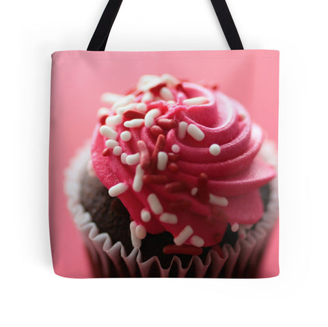 Pink Cupcake Fine Art Photo Canvas Tote Bag - april bern art & photography
