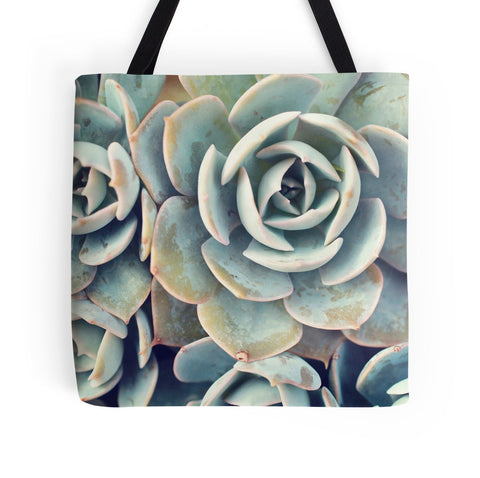 Ready to Ship - 16x16 Succulent Canvas Tote Bag - april bern art & photography