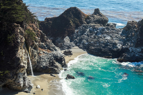 Big Sur Waterfall - California Coast Art Print - april bern art & photography