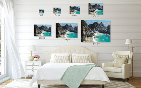 Big Sur Waterfall - California Coast Art Print - april bern art & photography