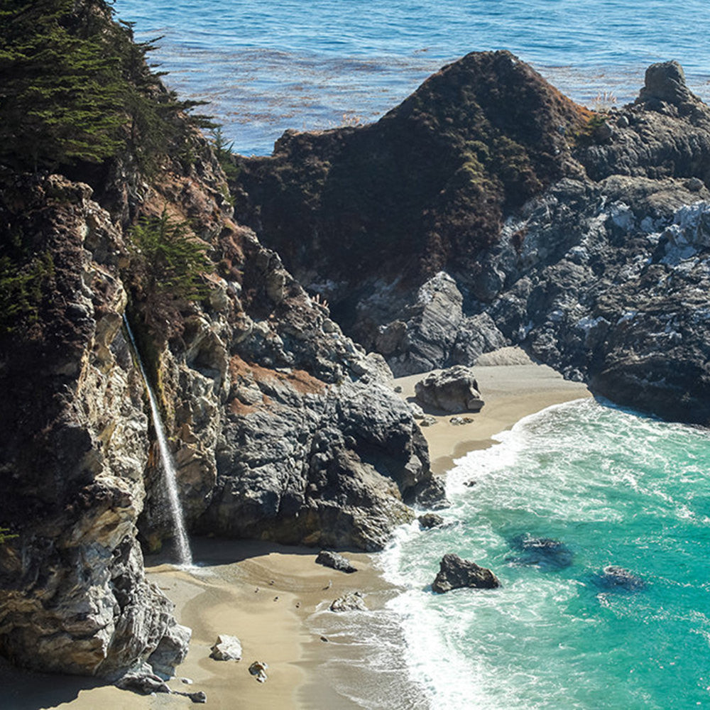 Big Sur Waterfall - California Coast Art Print - april bern art & photography