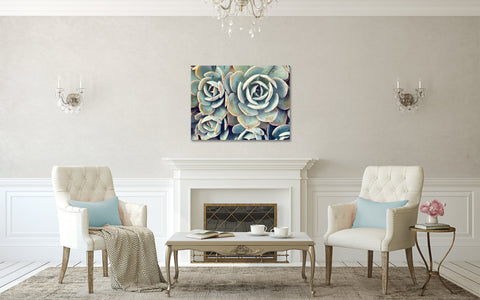 Ready to Hang Succulent Gallery Wrapped Canvas- Succulent Wall Decor - april bern art & photography