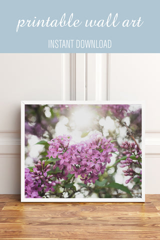 Lilac Printable Wall Art - Instant Download - april bern photography