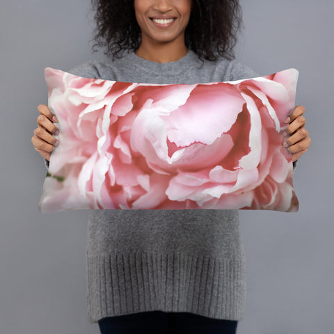 Pink Peony Throw Pillow - april bern photography