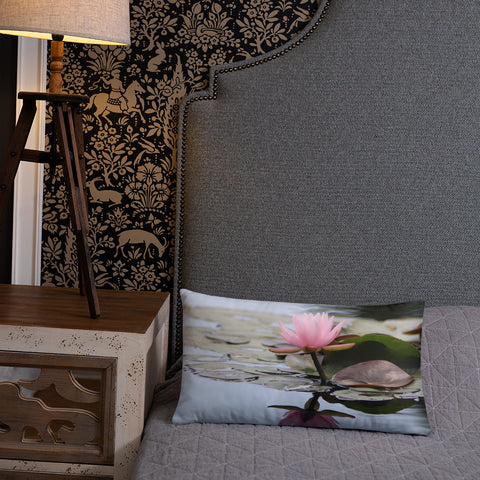 Waterlily Decorative Throw Pillow - april bern photography