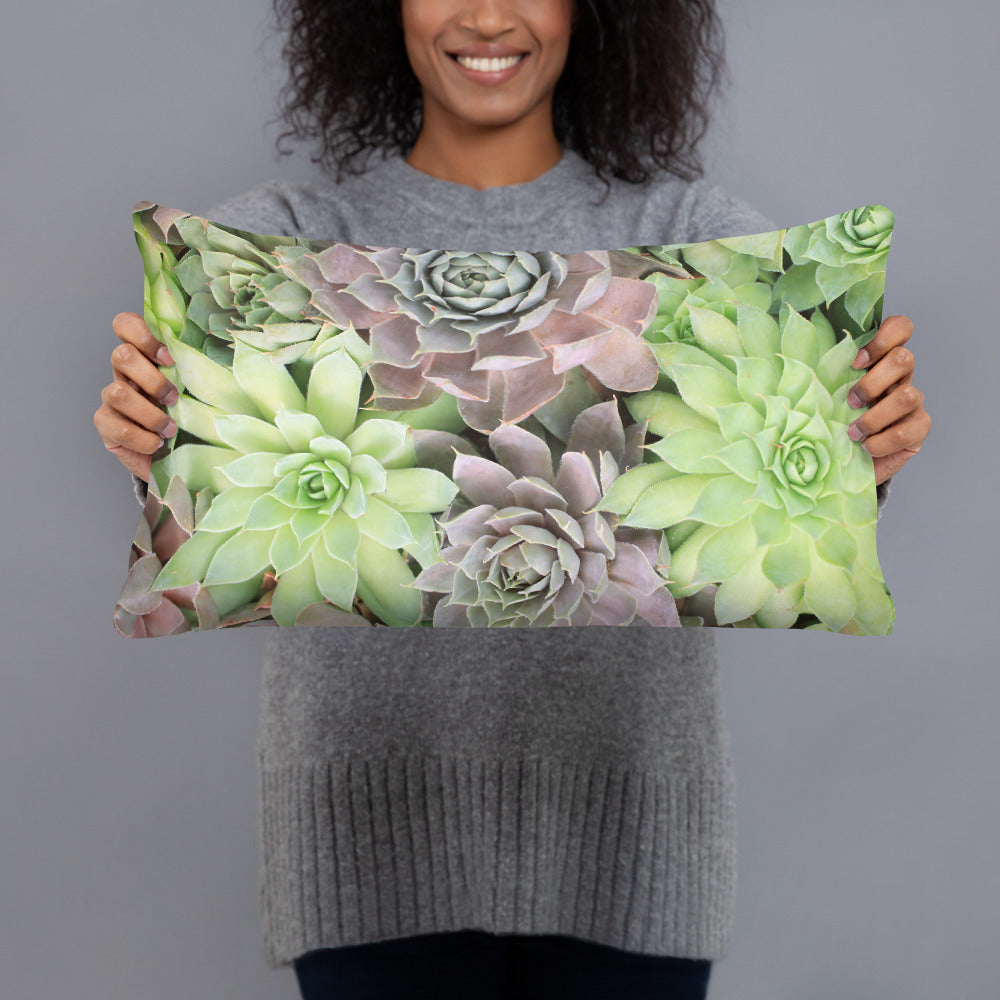Succulent Garden Throw Pillow - april bern photography