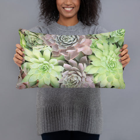 Succulent Garden Throw Pillow - april bern photography