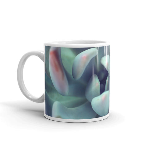 Pastel Green Succulent Coffee Mug