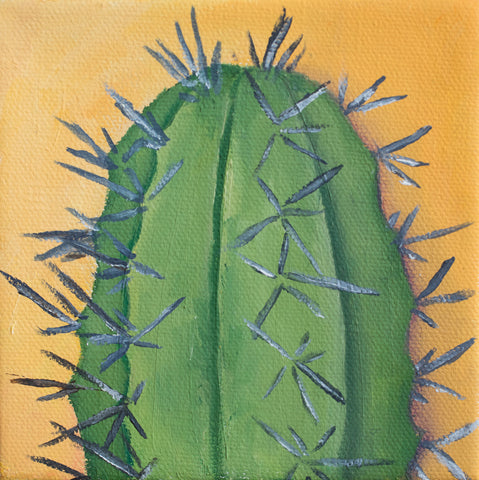 Cactus Art - 6x6 Oil Painting - april bern art & photography