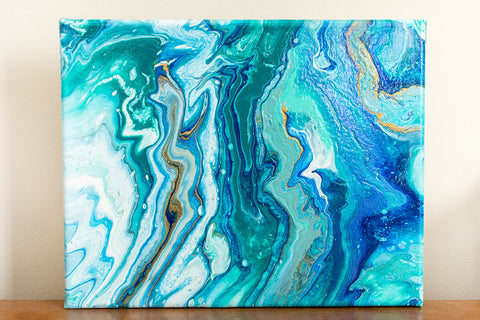 Abstract Ocean Painting - Blue Abstract Art - april bern art & photography