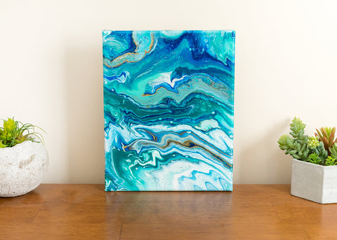 Abstract Ocean Painting - Blue Abstract Art - april bern art & photography