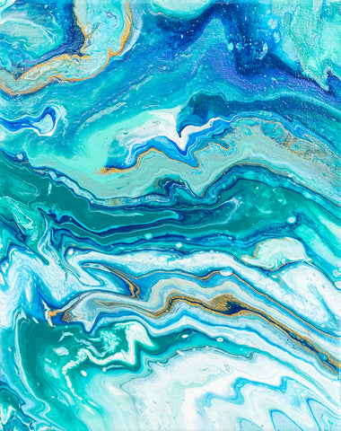Abstract Ocean Painting - Blue Abstract Art - april bern art & photography