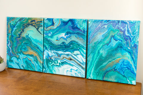 Abstract Ocean Painting - Blue Abstract Art - april bern art & photography