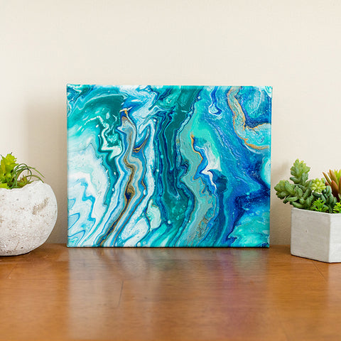 Abstract Ocean Painting - Blue Abstract Art