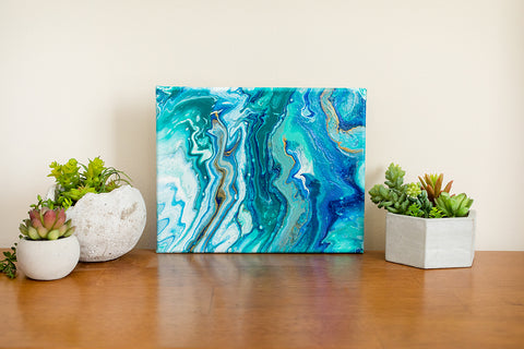 Abstract Ocean Painting - Blue Abstract Art - april bern art & photography